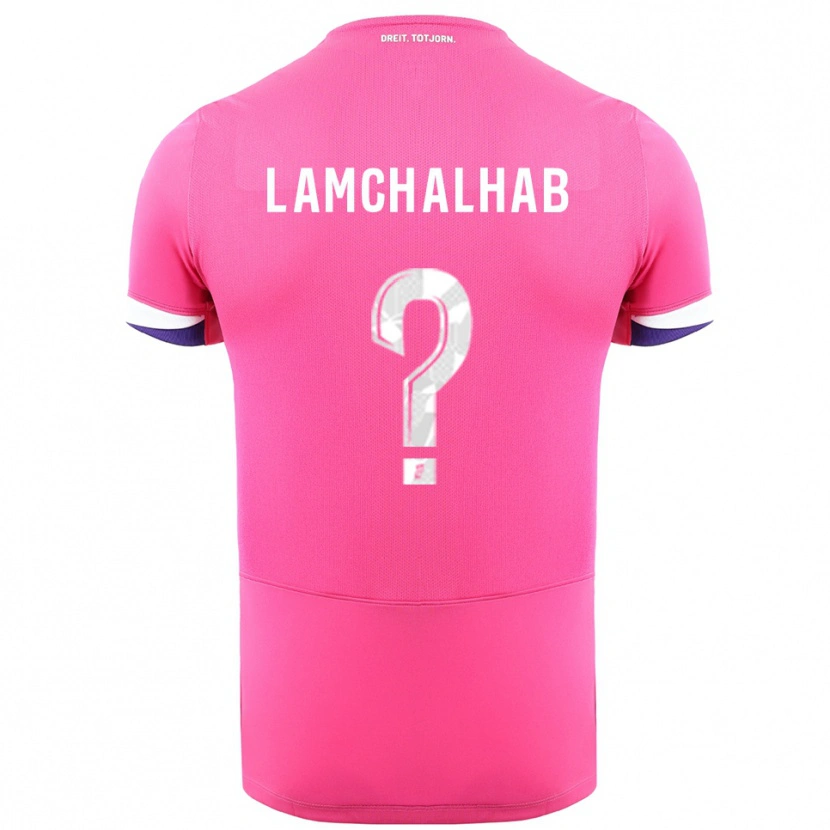 Danxen Kinder Merwan Lamchalhab #0 Rosa Weiß Auswärtstrikot Trikot 2025/26 T-Shirt Schweiz