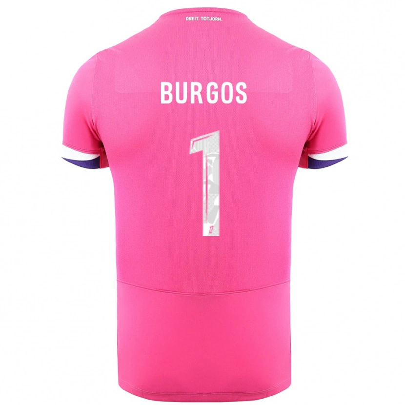 Danxen Kinder Diego Burgos #1 Rosa Weiß Auswärtstrikot Trikot 2025/26 T-Shirt Schweiz