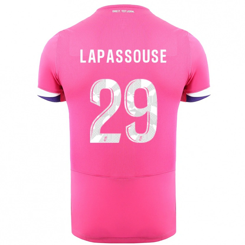 Danxen Kinder Louna Lapassouse #29 Rosa Weiß Auswärtstrikot Trikot 2025/26 T-Shirt Schweiz