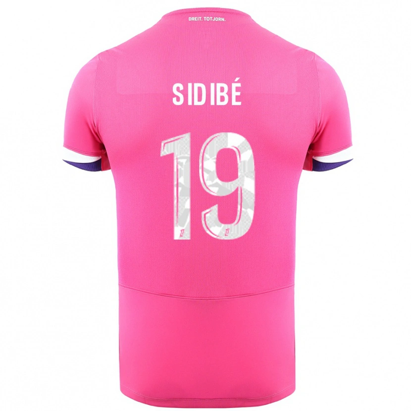 Danxen Kinder Djibril Sidibé #19 Rosa Weiß Auswärtstrikot Trikot 2025/26 T-Shirt Schweiz