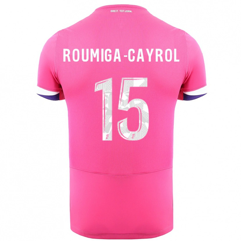 Danxen Kinder Sonia Roumiga-Cayrol #15 Rosa Weiß Auswärtstrikot Trikot 2025/26 T-Shirt Schweiz