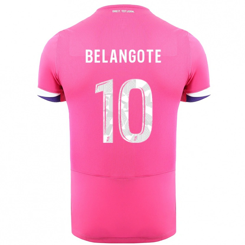 Danxen Kinder Aël Belangote #10 Rosa Weiß Auswärtstrikot Trikot 2025/26 T-Shirt Schweiz