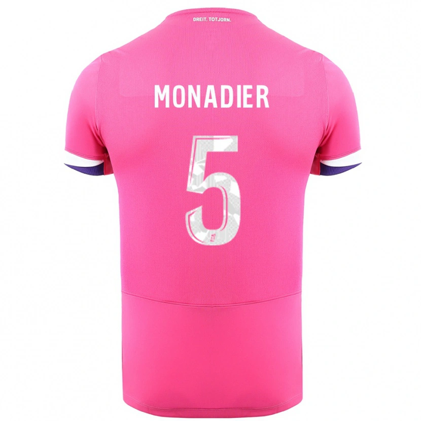 Danxen Kinder Pauline Monadier #5 Rosa Weiß Auswärtstrikot Trikot 2025/26 T-Shirt Schweiz