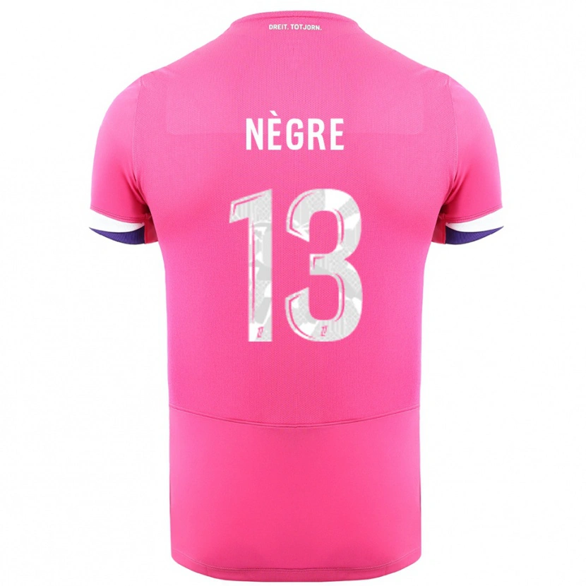 Danxen Kinder Thibo Nègre #13 Rosa Weiß Auswärtstrikot Trikot 2025/26 T-Shirt Schweiz