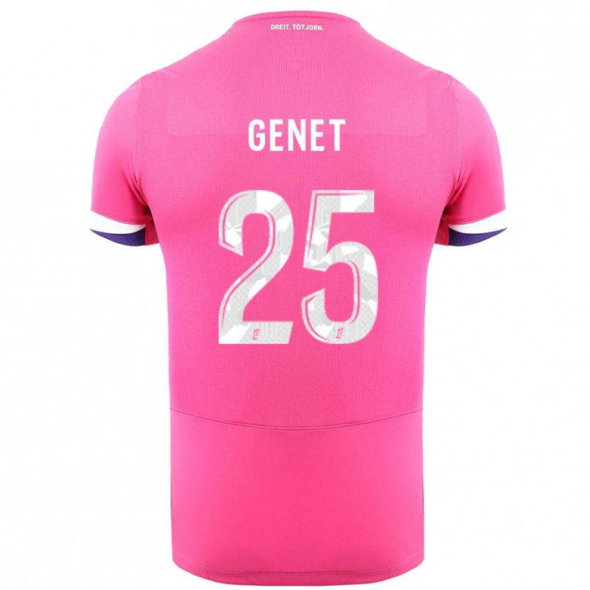 Danxen Kinder Marine Genet #25 Rosa Weiß Auswärtstrikot Trikot 2025/26 T-Shirt Schweiz