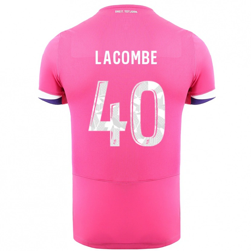 Danxen Kinder Justin Lacombe #40 Rosa Weiß Auswärtstrikot Trikot 2025/26 T-Shirt Schweiz