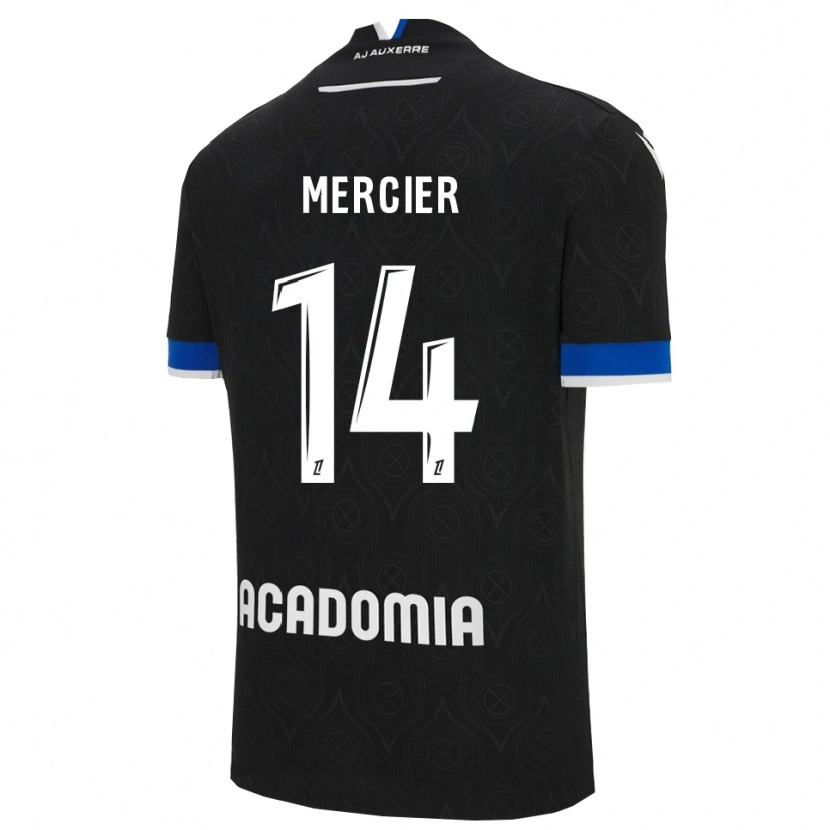 Danxen Kinder Nicolas Mercier #14 Schwarz Weiß Auswärtstrikot Trikot 2025/26 T-Shirt Schweiz