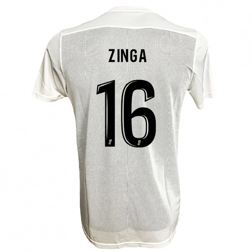 Danxen Kinder Melvin Zinga #16 Schwarz Weiß Auswärtstrikot Trikot 2025/26 T-Shirt Schweiz