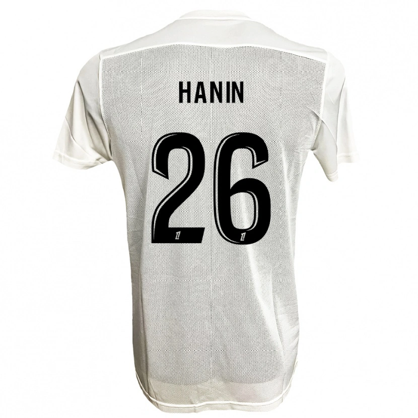 Danxen Kinder Florent Hanin #26 Schwarz Weiß Auswärtstrikot Trikot 2025/26 T-Shirt Schweiz