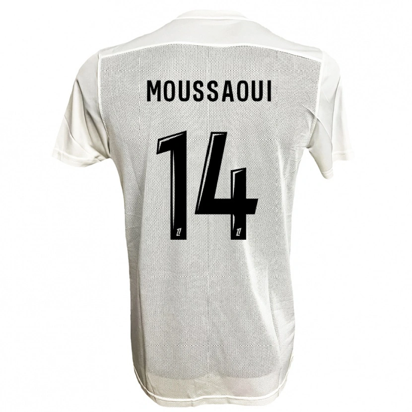 Danxen Kinder Amine Moussaoui #14 Schwarz Weiß Auswärtstrikot Trikot 2025/26 T-Shirt Schweiz