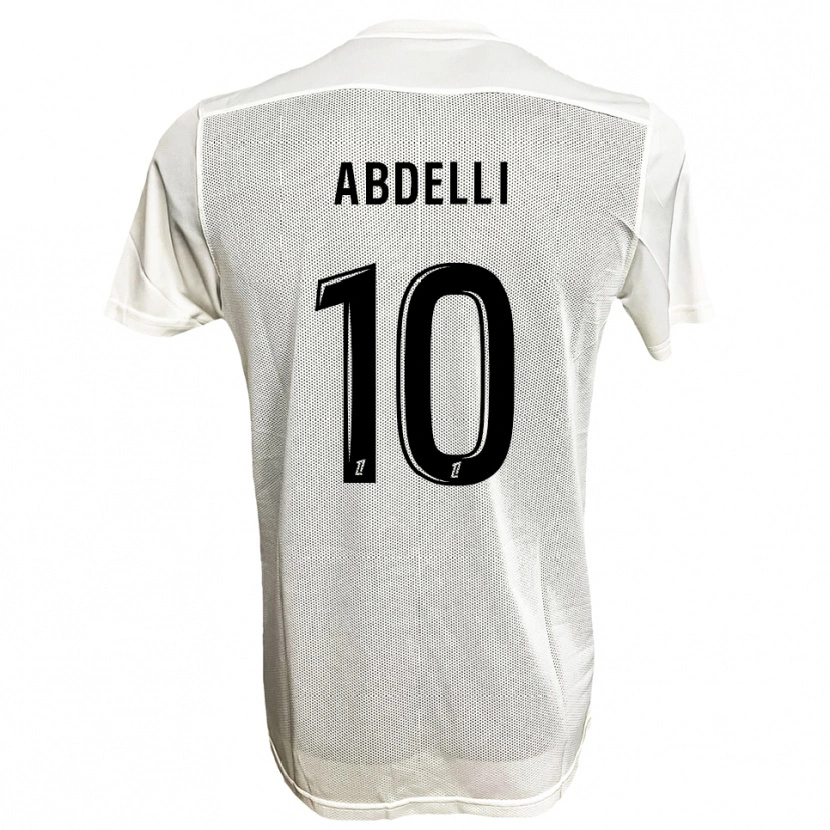 Danxen Kinder Himad Abdelli #10 Schwarz Weiß Auswärtstrikot Trikot 2025/26 T-Shirt Schweiz