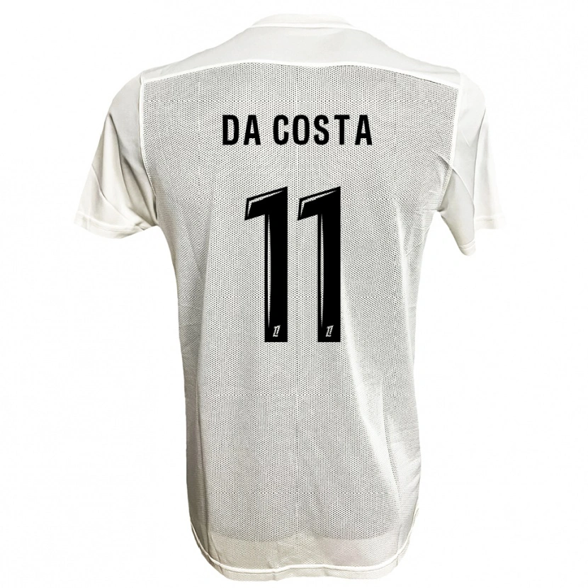 Danxen Kinder Rúben Macedo Da Costa #11 Schwarz Weiß Auswärtstrikot Trikot 2025/26 T-Shirt Schweiz