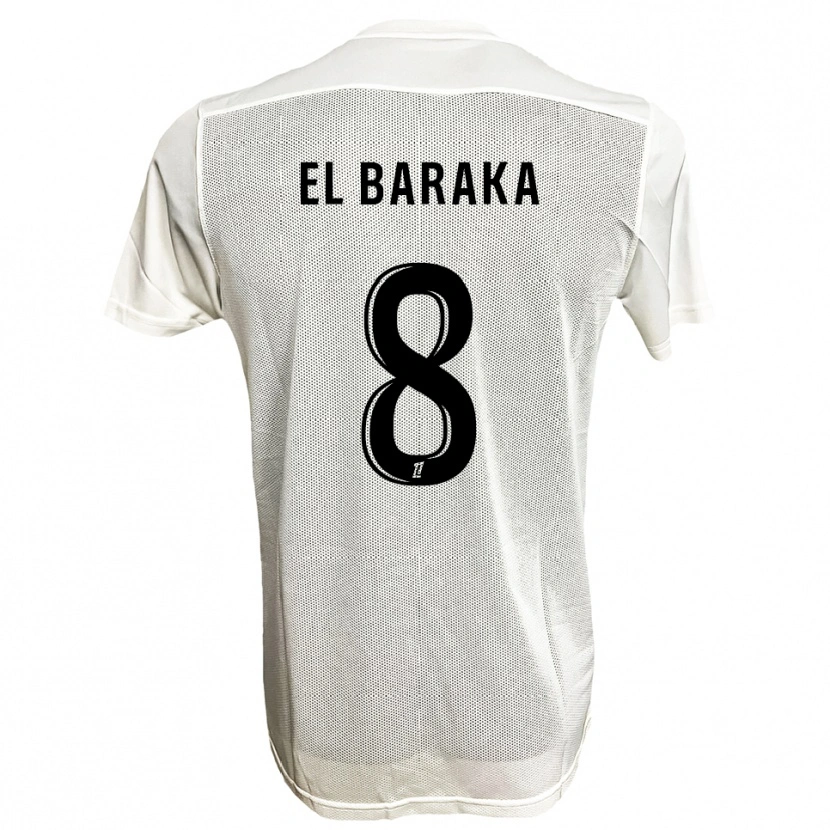 Danxen Kinder Jibril El Baraka #8 Schwarz Weiß Auswärtstrikot Trikot 2025/26 T-Shirt Schweiz