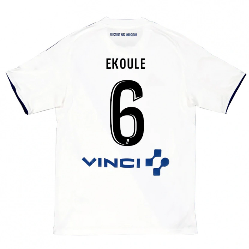 Danxen Kinder Lionel Ekoule #6 Weiß Blau Auswärtstrikot Trikot 2025/26 T-Shirt Schweiz