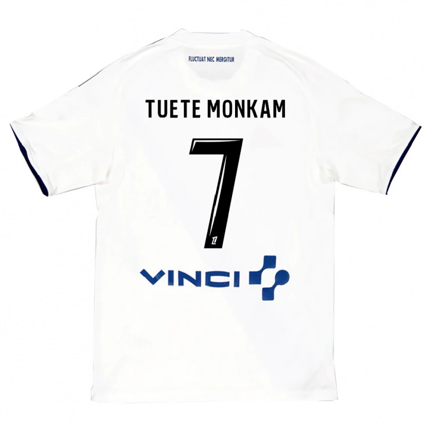 Danxen Kinder Malcolm Tuete Monkam #7 Weiß Blau Auswärtstrikot Trikot 2025/26 T-Shirt Schweiz