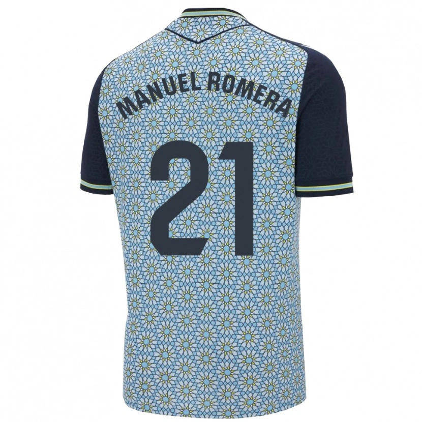 Danxen Kinder José Manuel Romera #21 Blau Marine Auswärtstrikot Trikot 2025/26 T-Shirt Schweiz