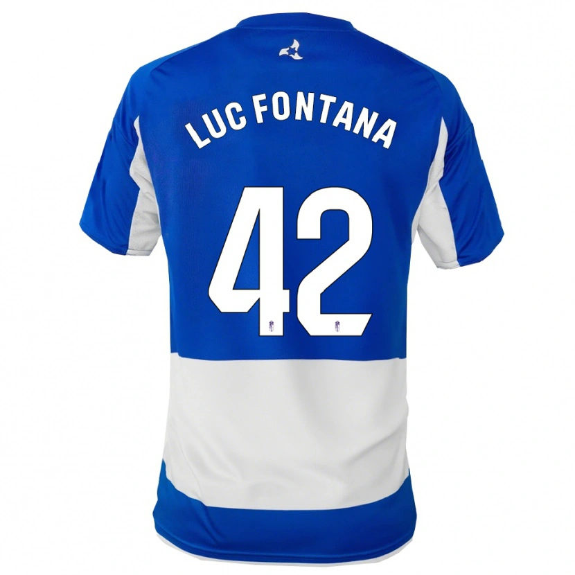 Danxen Kinder Jean Luc Fontana #42 Blau Weiß Auswärtstrikot Trikot 2025/26 T-Shirt Schweiz