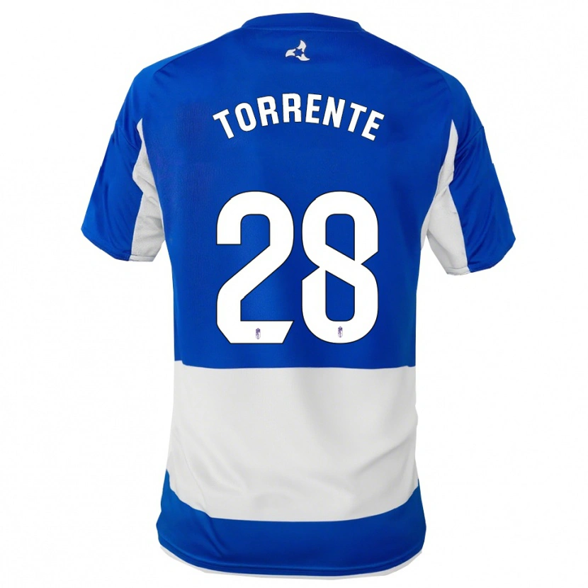 Danxen Kinder Raúl Torrente #28 Blau Weiß Auswärtstrikot Trikot 2025/26 T-Shirt Schweiz