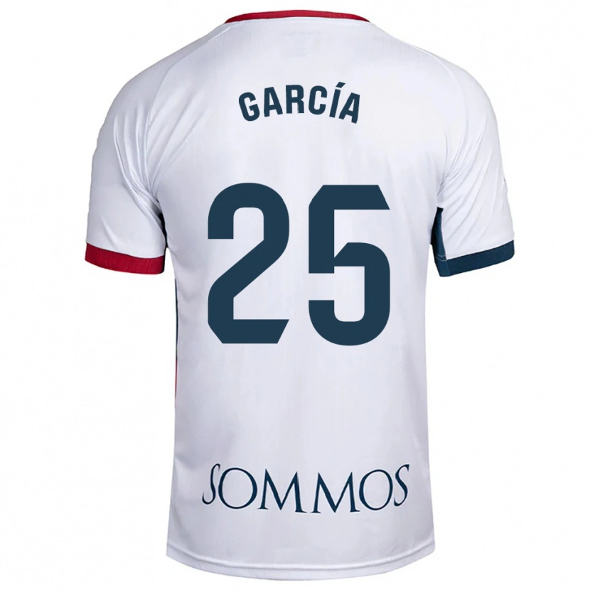 Danxen Kinder Jaime García #25 Weiß Rot Auswärtstrikot Trikot 2025/26 T-Shirt Schweiz