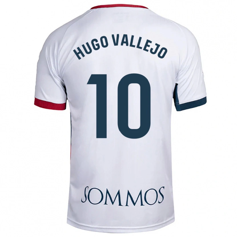 Danxen Kinder Hugo Vallejo #10 Weiß Rot Auswärtstrikot Trikot 2025/26 T-Shirt Schweiz