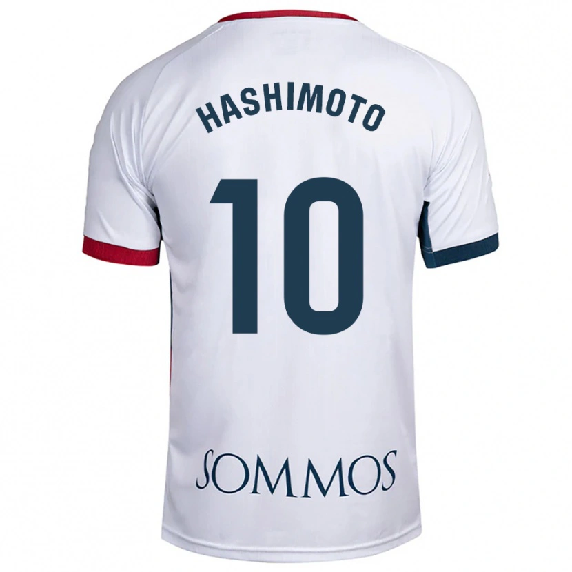 Danxen Kinder Kento Hashimoto #10 Weiß Rot Auswärtstrikot Trikot 2025/26 T-Shirt Schweiz