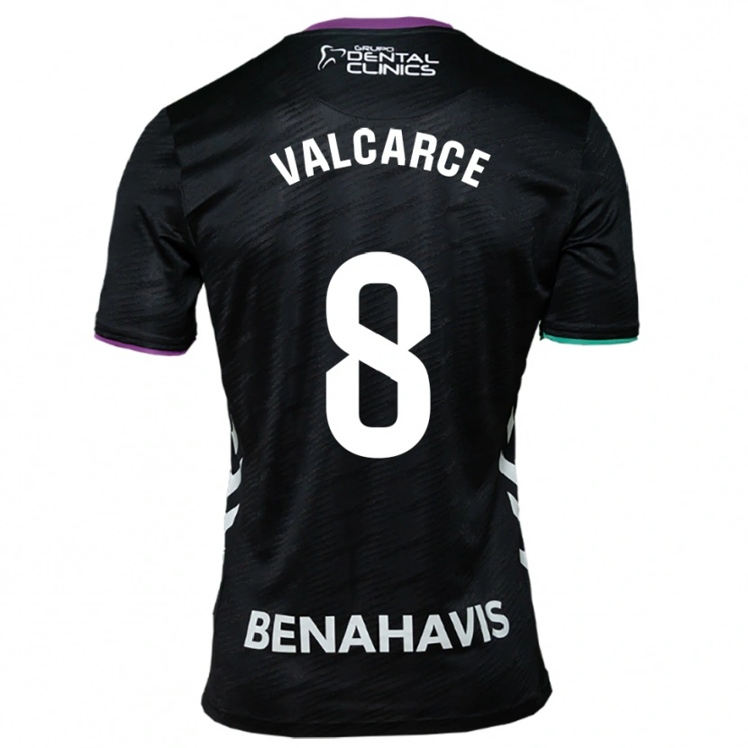 Danxen Kinder Alejandro Valcarce #8 Schwarz Lila Grün Auswärtstrikot Trikot 2025/26 T-Shirt Schweiz