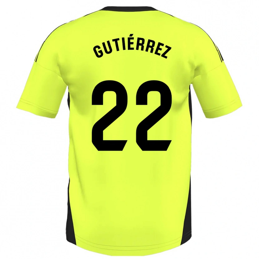 Danxen Kinder Juan Gutiérrez #22 Fluoreszierendes Gelb Auswärtstrikot Trikot 2025/26 T-Shirt Schweiz