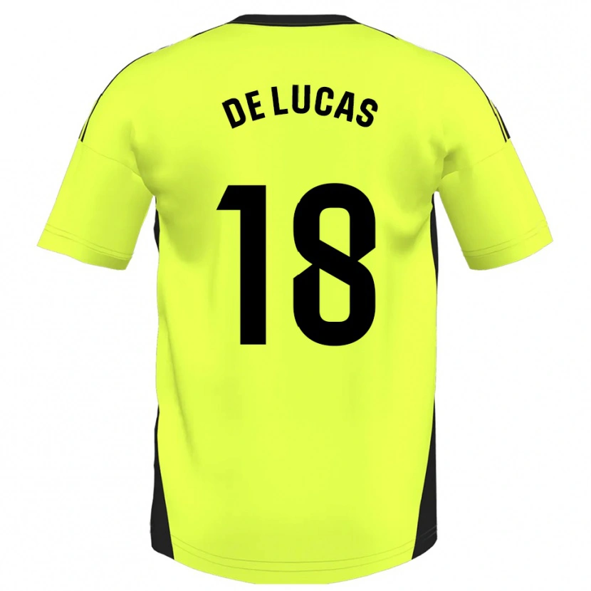 Danxen Kinder Alejandro De Lucas #18 Fluoreszierendes Gelb Auswärtstrikot Trikot 2025/26 T-Shirt Schweiz