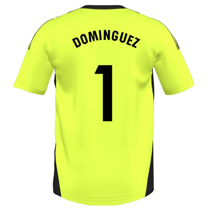 Danxen Kinder Iago Domínguez #1 Fluoreszierendes Gelb Auswärtstrikot Trikot 2025/26 T-Shirt Schweiz