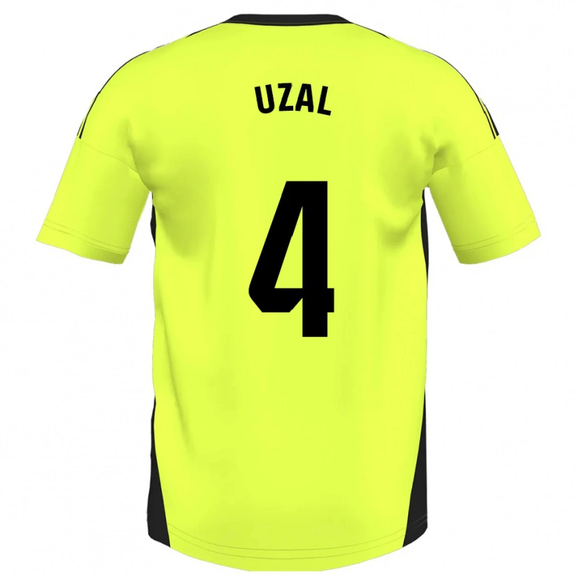 Danxen Kinder Yeray Uzal #4 Fluoreszierendes Gelb Auswärtstrikot Trikot 2025/26 T-Shirt Schweiz