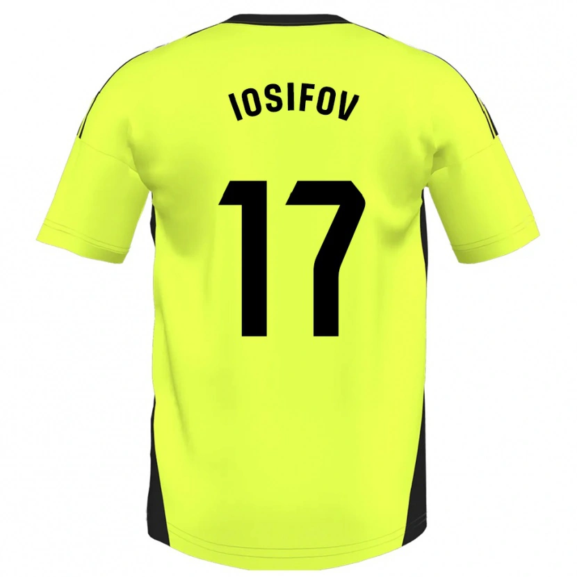 Danxen Kinder Nikita Iosifov #17 Fluoreszierendes Gelb Auswärtstrikot Trikot 2025/26 T-Shirt Schweiz