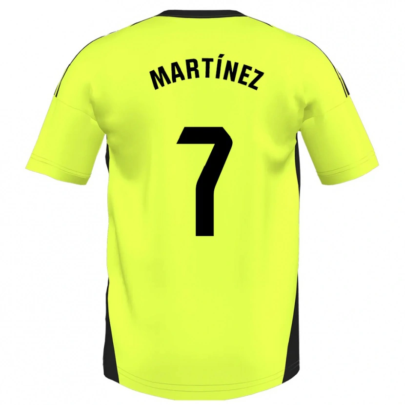 Danxen Kinder Markel Martínez #7 Fluoreszierendes Gelb Auswärtstrikot Trikot 2025/26 T-Shirt Schweiz