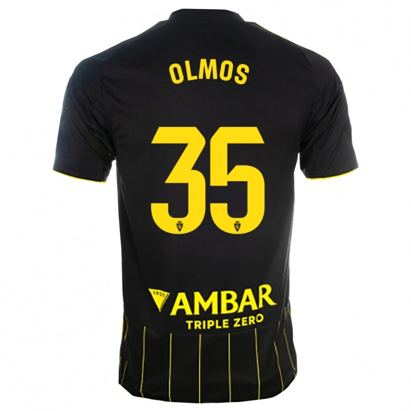 Danxen Kinder Lucas Olmos #35 Schwarz Gelb Auswärtstrikot Trikot 2025/26 T-Shirt Schweiz