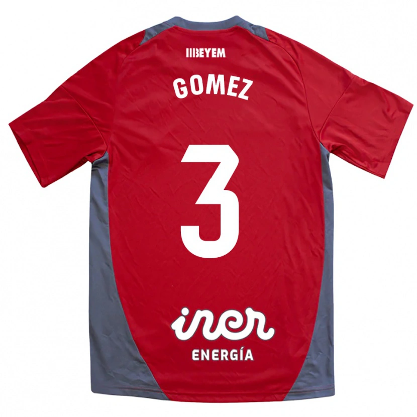 Danxen Kinder Jonathan Gómez #3 Rot Grau Auswärtstrikot Trikot 2025/26 T-Shirt Schweiz
