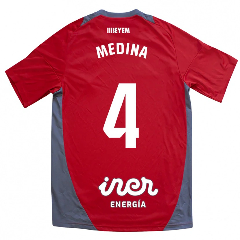 Danxen Kinder Agus Medina #4 Rot Grau Auswärtstrikot Trikot 2025/26 T-Shirt Schweiz