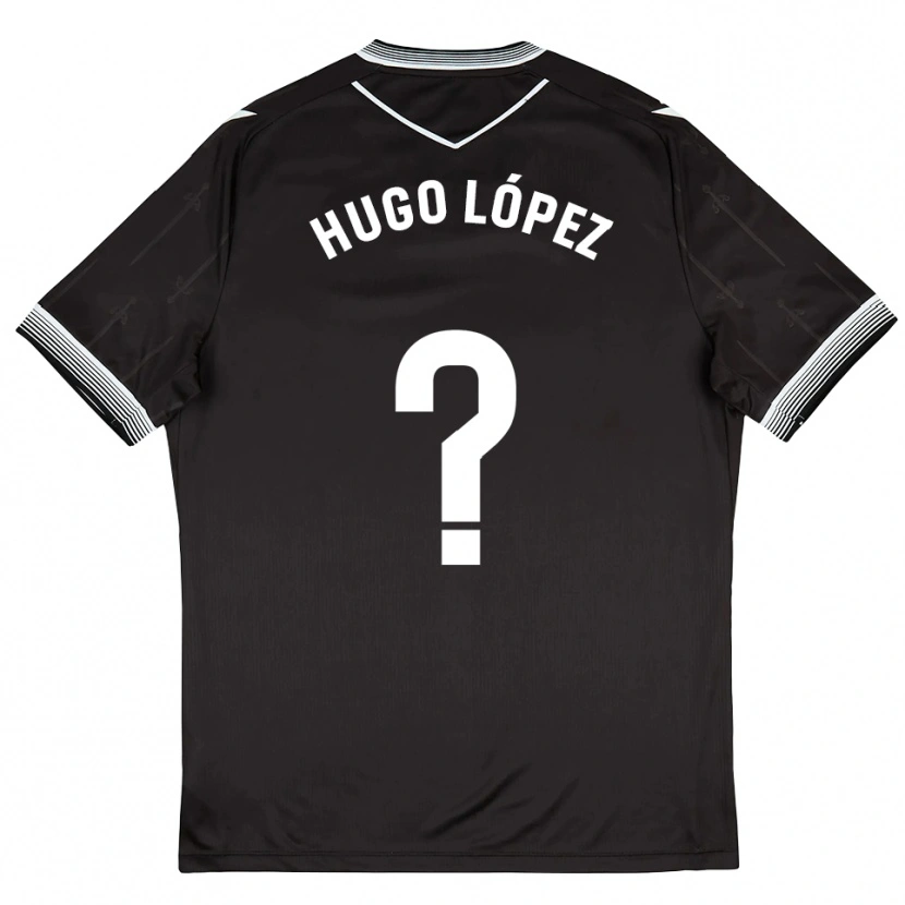 Danxen Kinder Hugo López #0 Schwarz Weiß Auswärtstrikot Trikot 2025/26 T-Shirt Schweiz