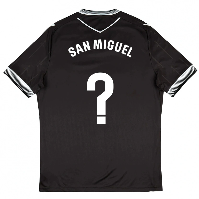 Danxen Kinder Darío San Miguel #0 Schwarz Weiß Auswärtstrikot Trikot 2025/26 T-Shirt Schweiz