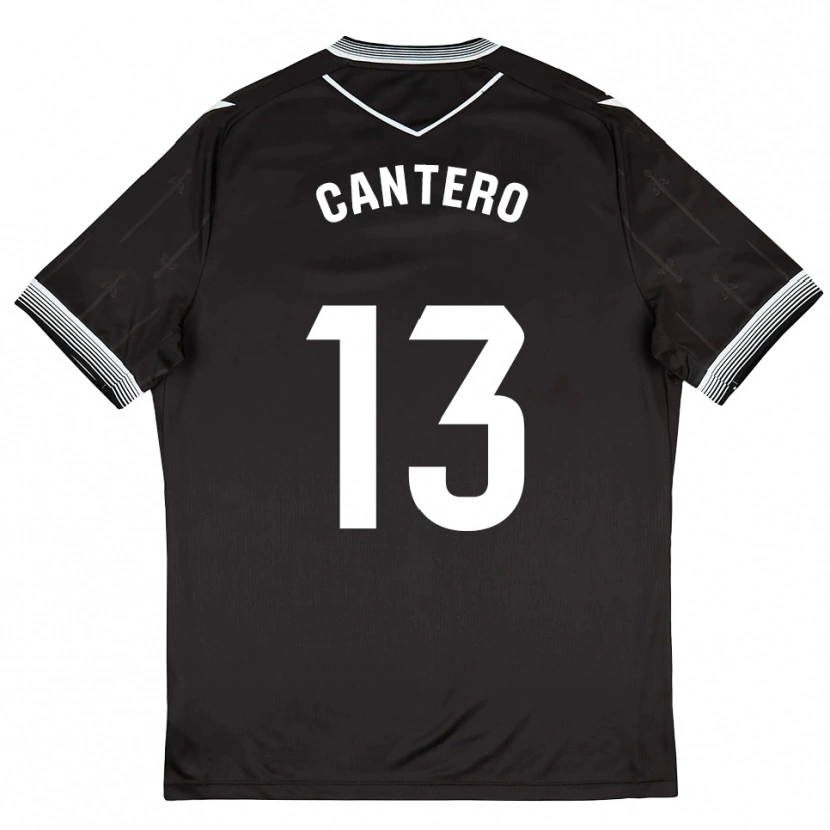 Danxen Kinder Ander Cantero #13 Schwarz Weiß Auswärtstrikot Trikot 2025/26 T-Shirt Schweiz