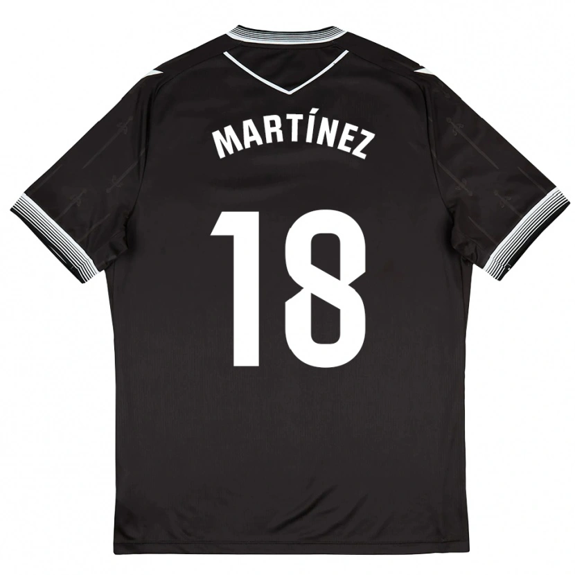 Danxen Kinder Brais Martínez #18 Schwarz Weiß Auswärtstrikot Trikot 2025/26 T-Shirt Schweiz