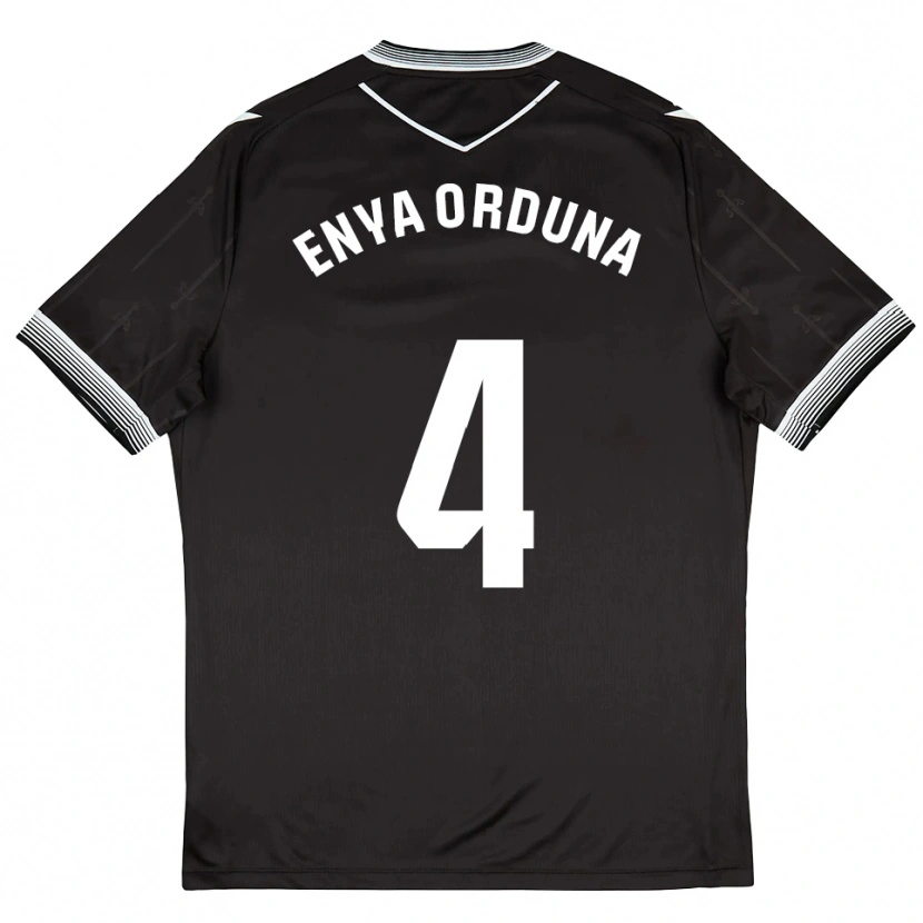 Danxen Kinder Enya Orduna #4 Schwarz Weiß Auswärtstrikot Trikot 2025/26 T-Shirt Schweiz
