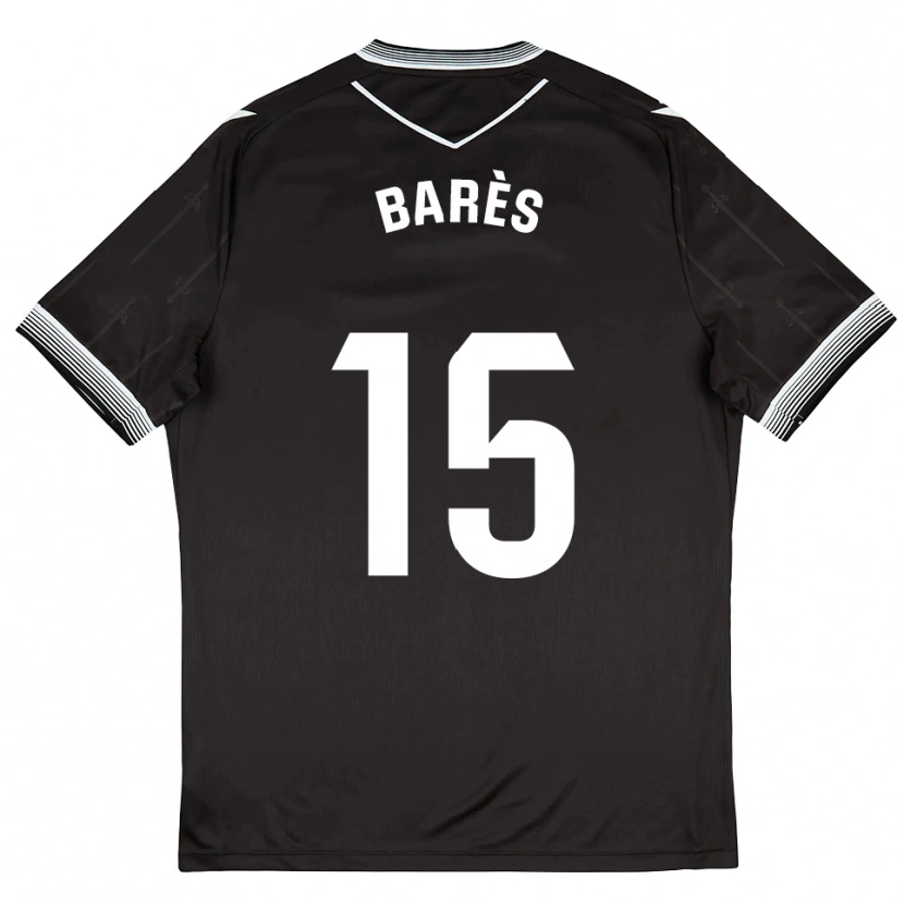 Danxen Kinder Gabriel Barès #15 Schwarz Weiß Auswärtstrikot Trikot 2025/26 T-Shirt Schweiz