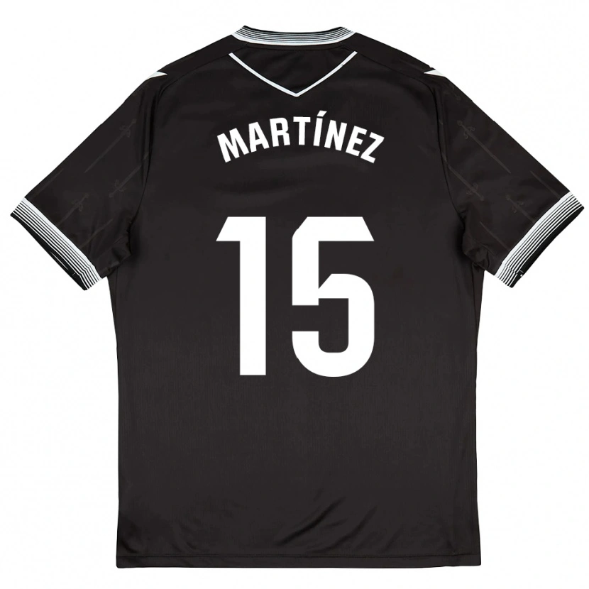 Danxen Kinder Iván Martínez #15 Schwarz Weiß Auswärtstrikot Trikot 2025/26 T-Shirt Schweiz