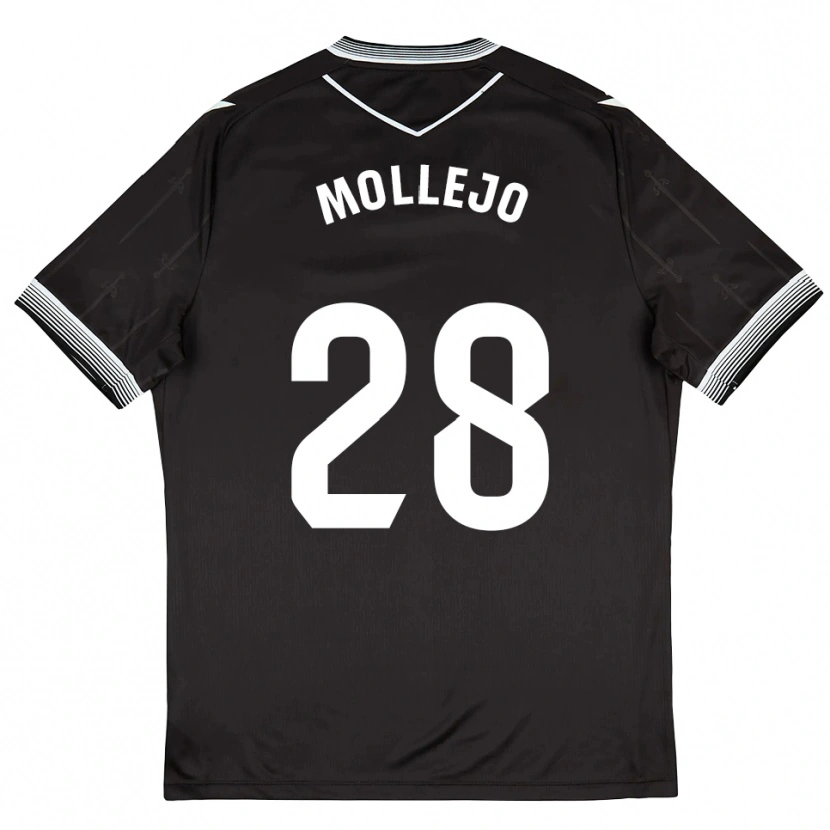 Danxen Kinder Víctor Mollejo #28 Schwarz Weiß Auswärtstrikot Trikot 2025/26 T-Shirt Schweiz