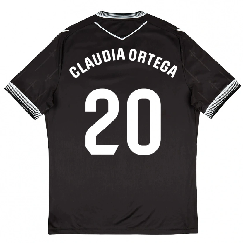 Danxen Kinder Claudia Ortega #20 Schwarz Weiß Auswärtstrikot Trikot 2025/26 T-Shirt Schweiz