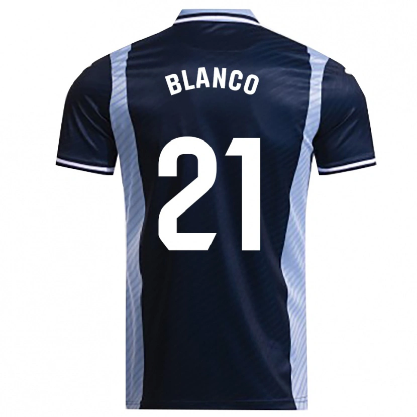 Danxen Kinder Víctor Blanco #21 Marine Himmelblau Auswärtstrikot Trikot 2025/26 T-Shirt Schweiz