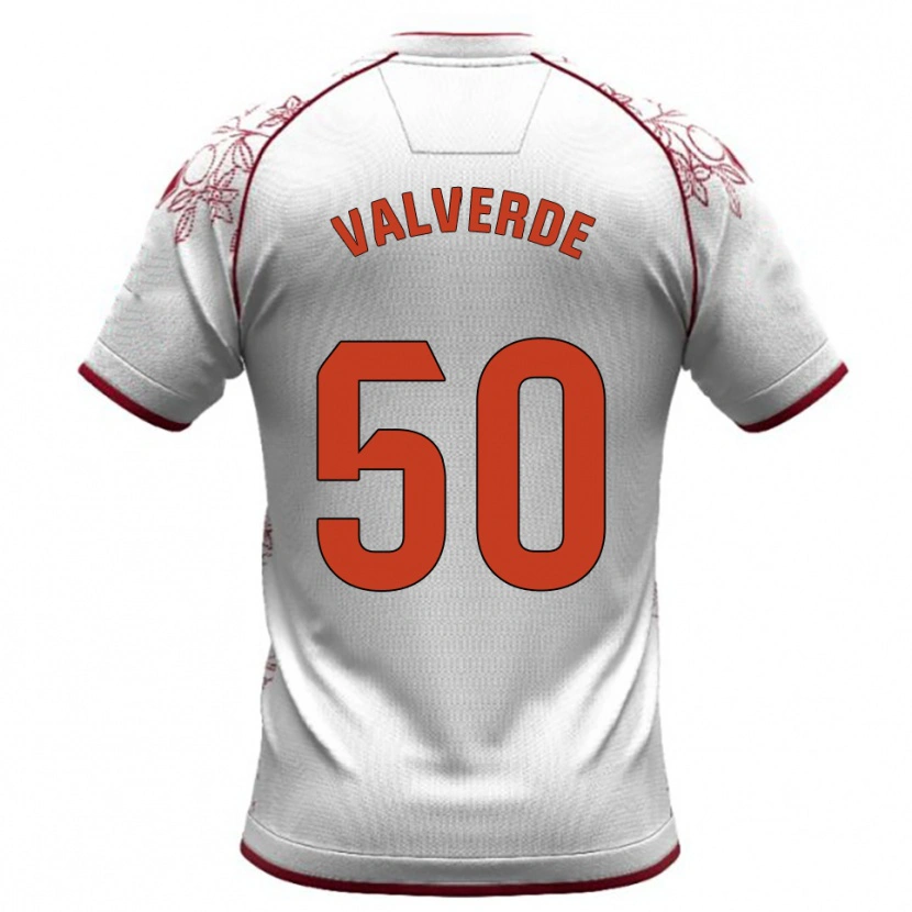 Danxen Kinder Jorge Valverde #50 Weiß Burgunderrot Auswärtstrikot Trikot 2025/26 T-Shirt Schweiz