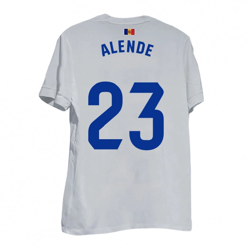 Danxen Kinder Diego Alende #23 Weiß Blau Gelb Auswärtstrikot Trikot 2025/26 T-Shirt Schweiz