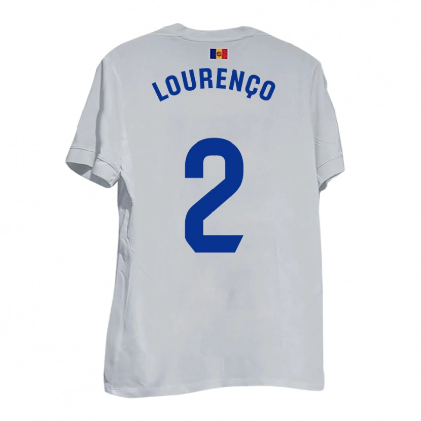 Danxen Kinder Lucas Lourenço #2 Weiß Blau Gelb Auswärtstrikot Trikot 2025/26 T-Shirt Schweiz