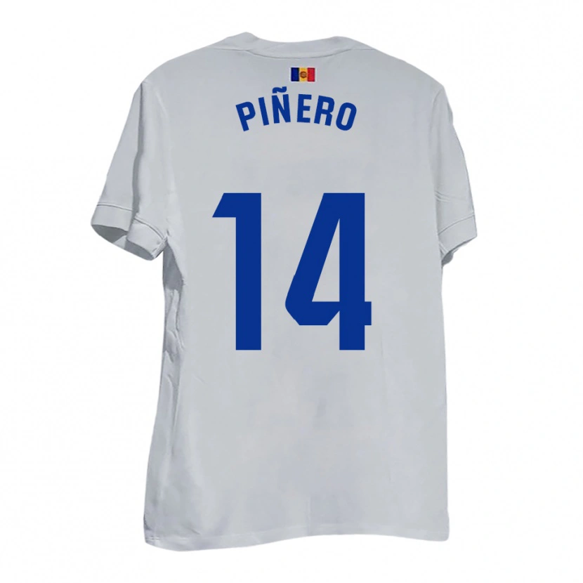 Danxen Kinder Roger Piñero #14 Weiß Blau Gelb Auswärtstrikot Trikot 2025/26 T-Shirt Schweiz