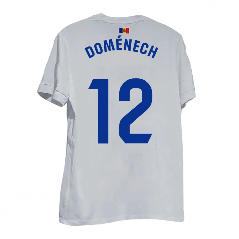 Danxen Kinder Marc Doménech #12 Weiß Blau Gelb Auswärtstrikot Trikot 2025/26 T-Shirt Schweiz